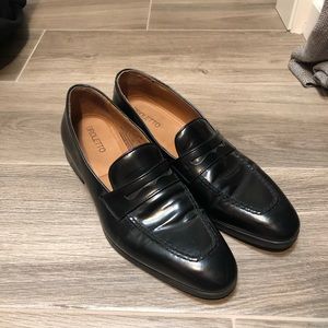 Broletto Italian Loafers Black Size 10.5